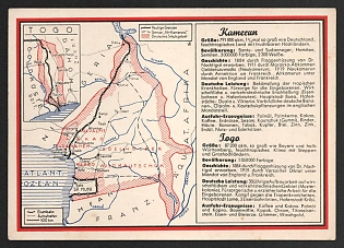 1933-1945 'Cameroon and Togo' Nazi Propaganda Postcard
