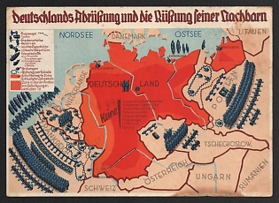 1932 'Germany's Dismantling and the Consolation of its Neighbors' Nazi Propaganda Postcard