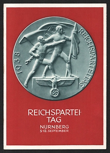 1938 'Reich Party Rally Nuremberg, September 5-12' Nazi Propaganda Postcard
