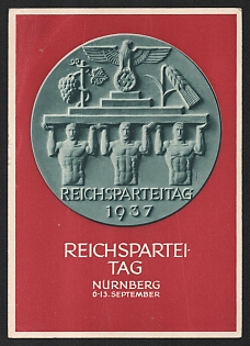 1937 'Reich Party Rally Nuremberg, September 6-13' Nazi Propaganda Postcard