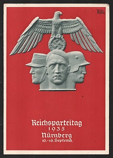 1935 'Reich Party Rally 1935 Nuremberg, September 10-16' Nazi Propaganda Postcard