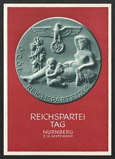 1939 'Reich Party Rally Nuremberg, September 2-11' Nazi Propaganda Postcard