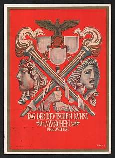 1939 'Day of German Art, Munich' Nazi Propaganda Postcard