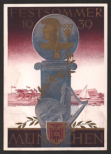 1939 'Festive Summer, Munich' Nazi Propaganda Postcard