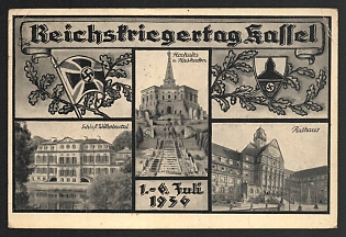 1936 'Reichskriegstag (Reichsparteitag) (Kaffel)' Nazi Propaganda Postcard