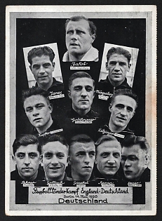 1938 'England-Germany Football Match, Berlin, 14th March 1938' Nazi Propaganda Postcard