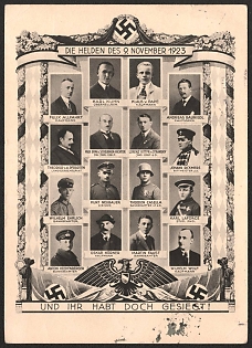1923 'The Heroes of November 9, 1923. And You Won After All!' Nazi Propaganda Postcard