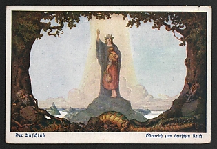 1933-1945 'The Anschluss. Austria to the German Reich' Nazi Propaganda Postcard