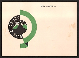 1939 'Nurburgring' Nazi Propaganda Postcard