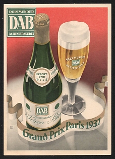 1937 'Grand Prix, Paris, 1937' Nazi Propaganda Postcard