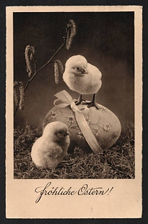 1938 'Happy Easter!' Nazi Propaganda Postcard