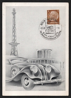 1938 'Automobile' Automobile Nazi Propaganda Postcard
