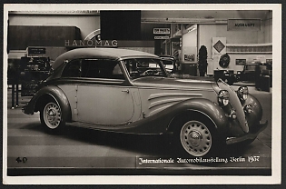 1937 'International Motor Show, Berlin 1957' Automobile Nazi Propaganda Postcard