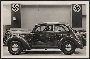 1938 'International Automobile and Motorcycle Exhibition, Berlin' Automobile Nazi Propaganda Postcard