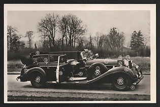 1942 'Hitler's Personal Parade Car' Automobile Nazi Propaganda Postcard