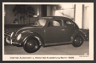 1939 'Berlin International Motor Show 1939' Automobile Nazi Propaganda Postcard
