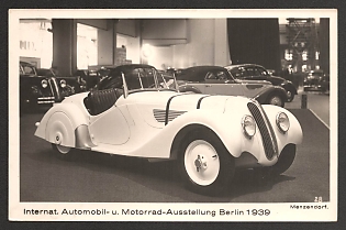 1939 'Berlin International Motor Show 1939' Automobile Nazi Propaganda Postcard