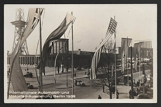 1938 'International Automobile and Motorcycle Exhibition Berlin 1938' Automobile Nazi Propaganda Postcard