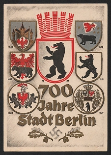 1937 '700 Years of the City of Berlin' Nazi Propaganda Postcard