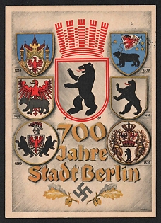 1937 '700 Years of the City of Berlin' Nazi Propaganda Postcard