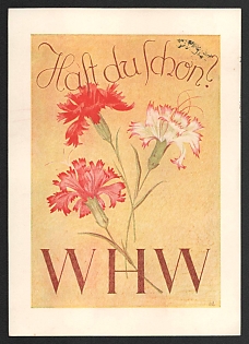 1938 'Are You Stopping Already WHW' Nazi Propaganda Postcard