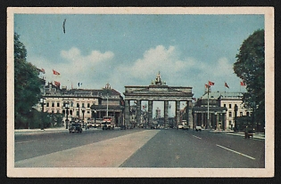 1943 'Berlin, Brandenburg Gate with a View of the Town Hall' Nazi Propaganda Postcard
