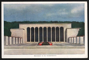1942 'Memorial in the Luitpold Arena' Nazi Propaganda Postcard