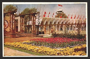 1938 'Reichsgartenschau Essen 1938 View from the Keramikhof Towards the Large Blumenhof' Nazi Propaganda Postcard