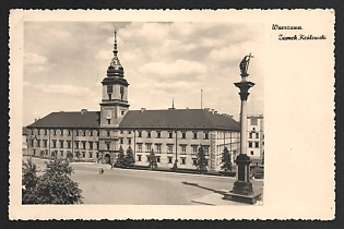 1940 'Warsaw. Krolewski Castle' Nazi Propaganda Postcard
