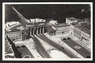 1935 'Berlin Brandenburg Gate' Nazi Propaganda Postcard