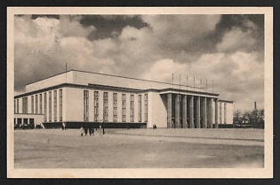 1937 'Berlin Deutschlandhalle' Nazi Propaganda Postcard