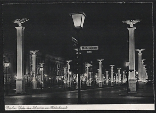 1933-1945 'Berlin. Unter Den Linden in Festive Decorations' Nazi Propaganda Postcard