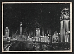 1939 'Berlin. Alley at Night' Nazi Propaganda Postcard