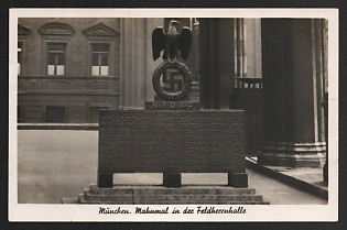 1933-1945 'Munich Memorial in the Feldherrnhalle' Nazi Propaganda Postcard