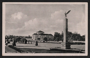 1933-1945 'Saarbrucken Gau-Theater Saar-Pfalz' Nazi Propaganda Postcard