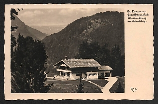 1933-1945 'The Home of Our Field Marshal Hermann Goring, Obersalzberg' Nazi Propaganda Postcard