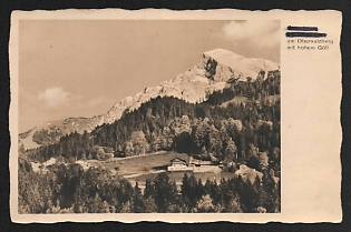 1934 'On the Obersalzberg with the High Goll' Nazi Propaganda Postcard