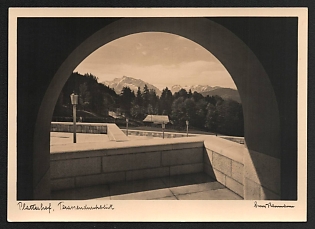 1933-1945 'Platterhof, Terraced View' Nazi Propaganda Postcard