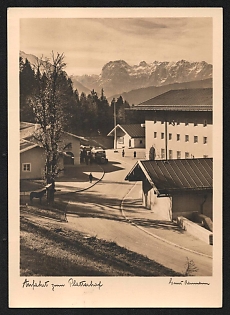 1942 'Approach to the Plattschof' Nazi Propaganda Postcard