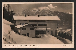 1933-1945 'The Fuhrer's Keim at Oberzahlung Im Hones' Nazi Propaganda Postcard