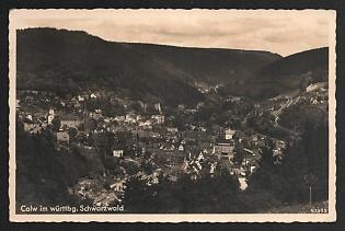 1943 'Calw in the Wurttemberg Black Forest' Nazi Propaganda Postcard