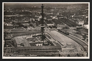 1938 'Berlin. Exhibition Halls at the Sunset Tower' Nazi Propaganda Postcard