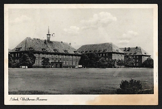 1933-1945 'Diubeck, Waldersee Barracks' Nazi Propaganda Postcard