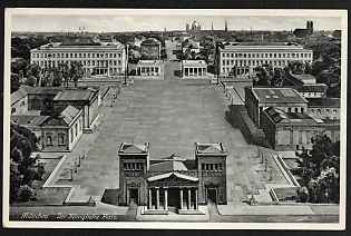 1937 'Munich, Koniglicher Platz' Nazi Propaganda Postcard