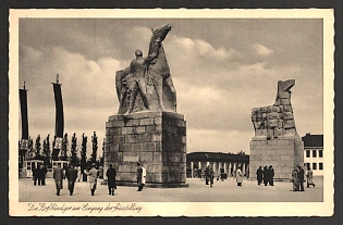 1937 'The Rose Bandigers at the Exhibition Entrance' Nazi Propaganda Postcard