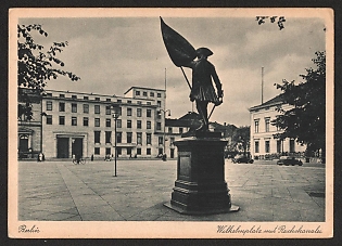 1933-1945 'Berlin Wilhelmplatz with the Reich Chancellery' Nazi Propaganda Postcard