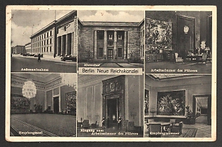 1939 'Berlin New Reich Chancellery' Nazi Propaganda Postcard