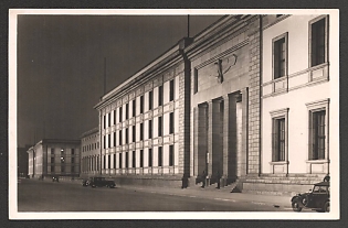 1933-1945 'Berlin the Reich Chancellery on Vossstrasse in the Spotlight' Nazi Propaganda Postcard