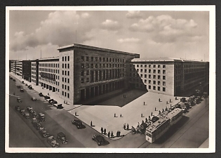 1933-1945 'Berlin Reich Air Ministry, Ministere De L'air' Nazi Propaganda Postcard