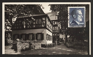 1943 'Half-Timbered Building in Germany' Nazi Propaganda Postcard